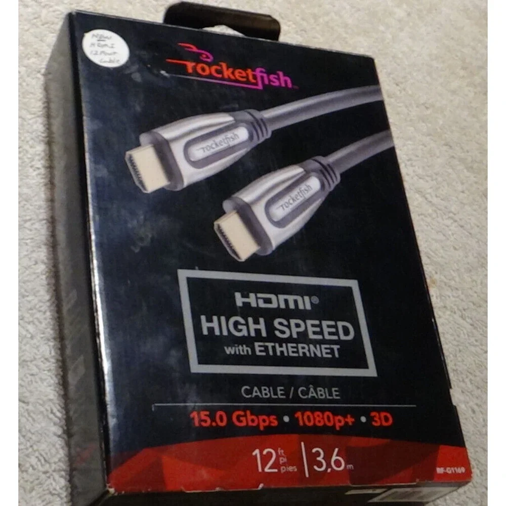 HDMI HIGH SPEED With Ethernet 15. Gbps 1080p+ 3D
